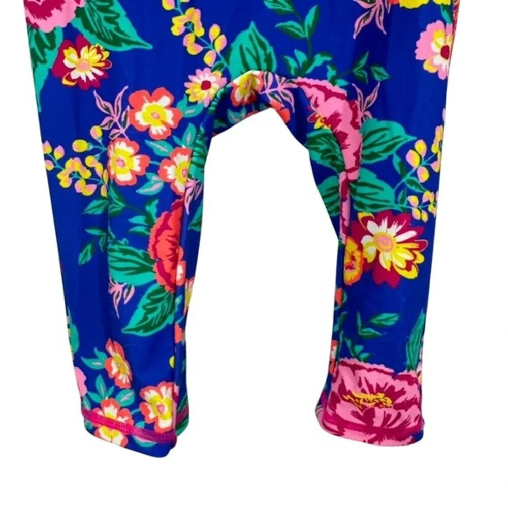 Mini Club Floral Ruffle Polka Dot‎ Long Sleeve UPF Swim Rash Guard 18-24 Months